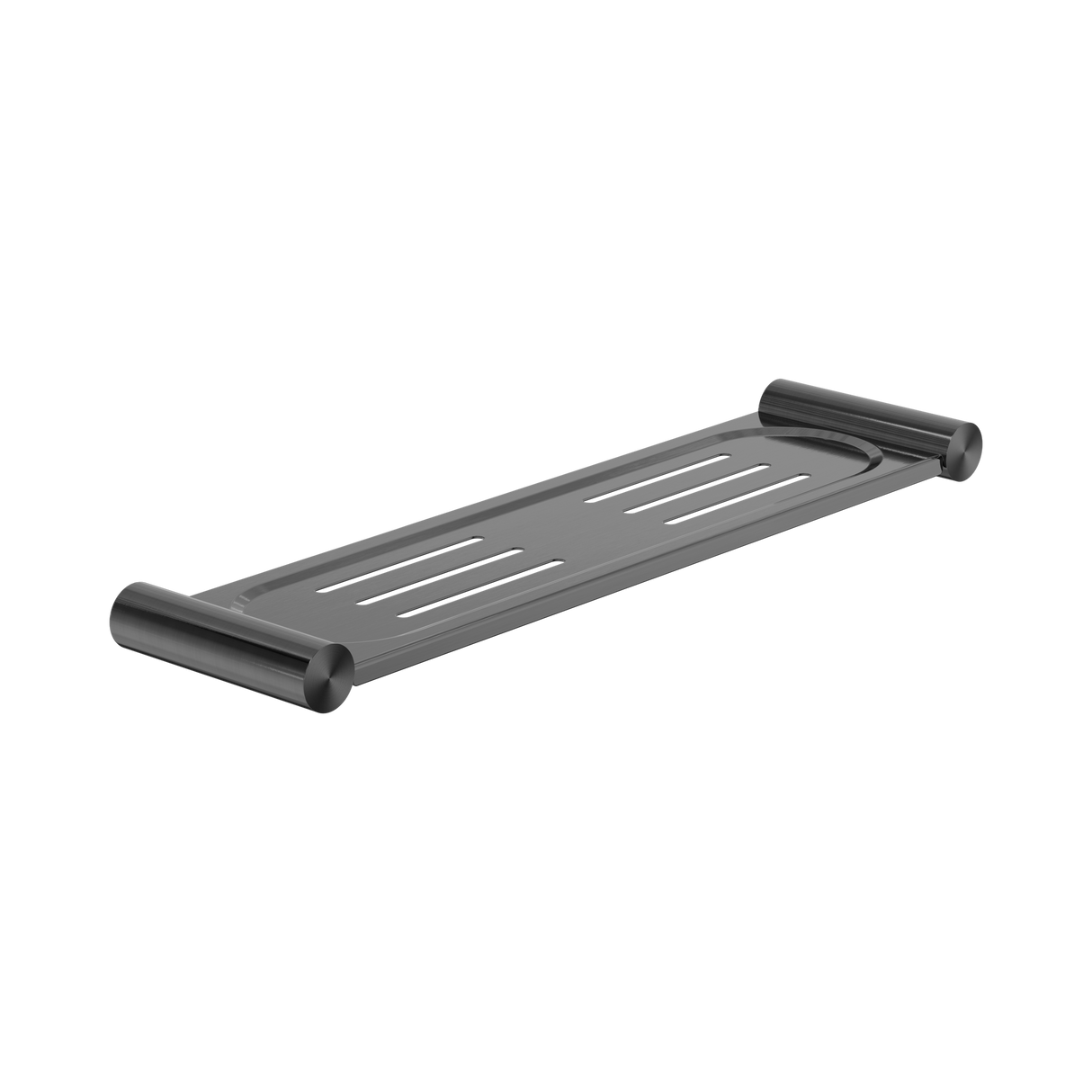 An image of Nero Tapware New Mecca Metal Shower Shelf Gun Metal