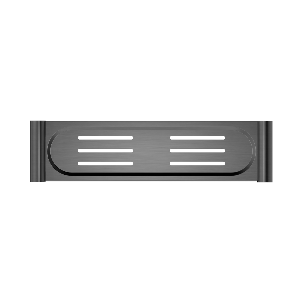 An image of Nero Tapware New Mecca Metal Shower Shelf Gun Metal