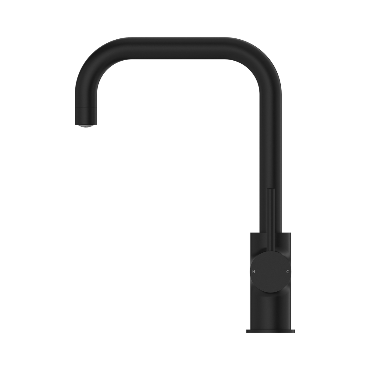 An image of Nero Tapware Dolce Kitchen Mixer Square Shape Matte Black