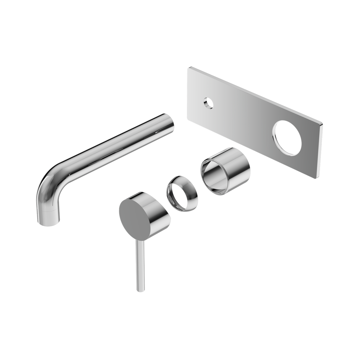 An image of Nero Tapware Dolce Wall Basin/Bath Mixer Trim Kits Only Chrome