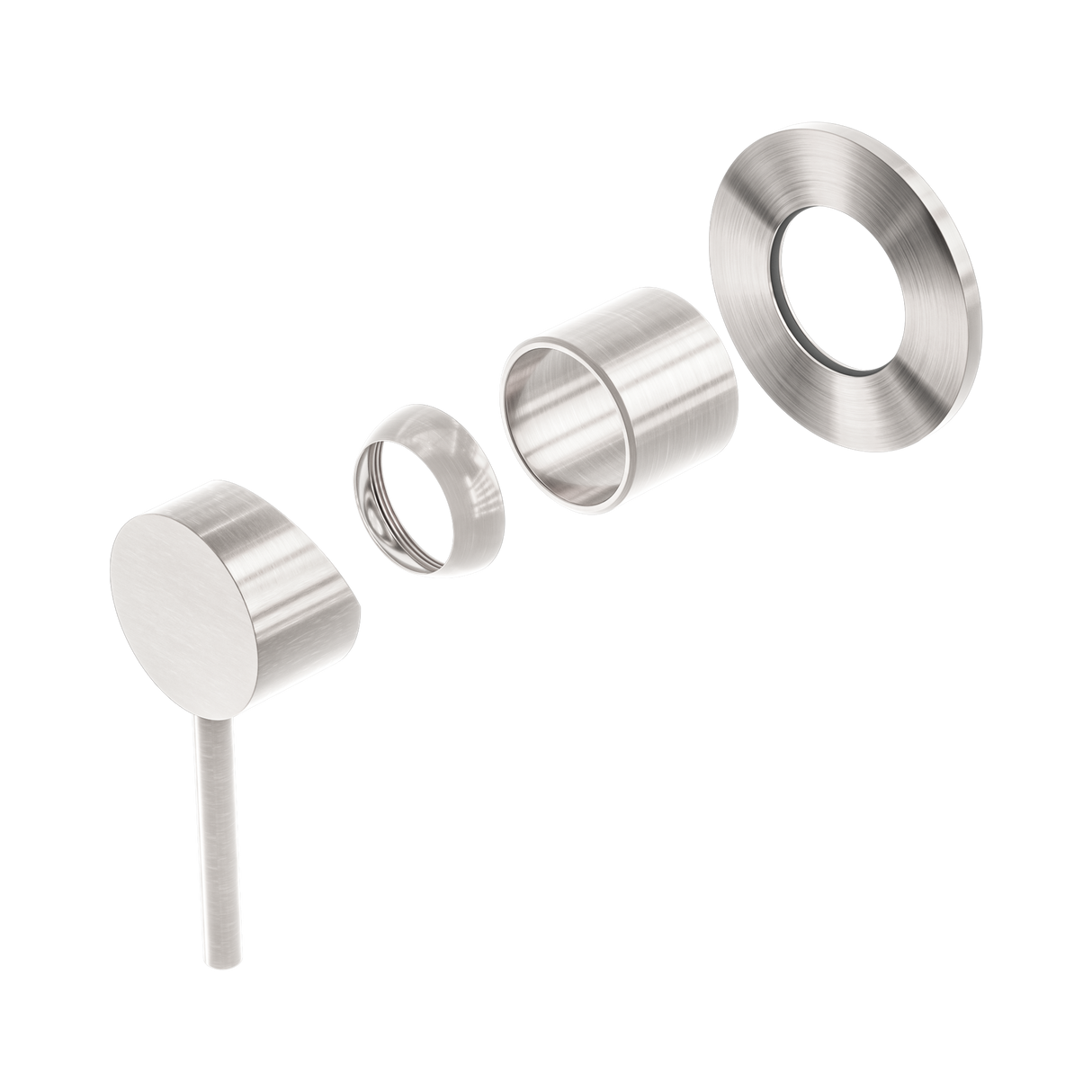 An image of Nero Tapware Dolce Shower Mixer Trim Kits Only Brushed Nickel