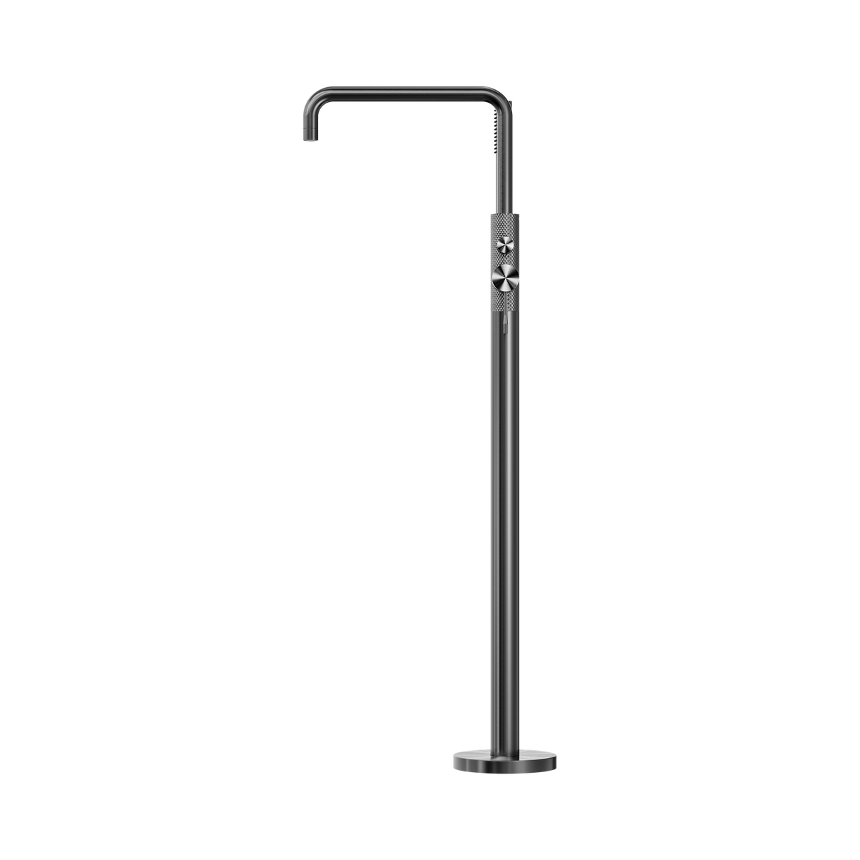 An image of Nero Tapware Opal Freestanding Bath Mixer With Hand Shower Graphite