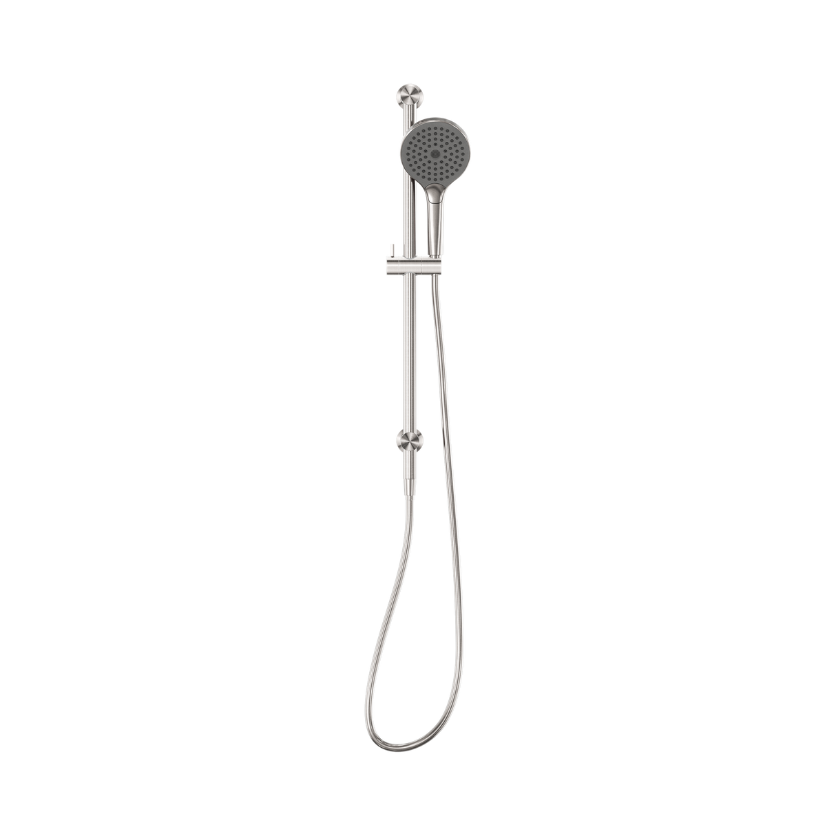 An image of Nero Tapware Opal Shower Rail With Air Shower II Brushed Nickel