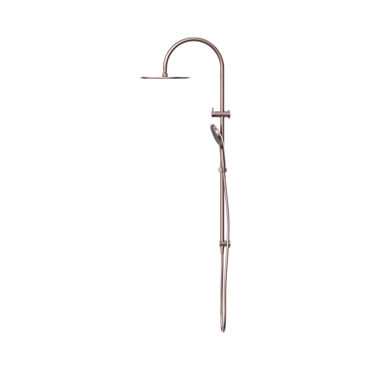 An image of Nero Tapware Opal Twin Shower With Air Shower II Brushed Bronze
