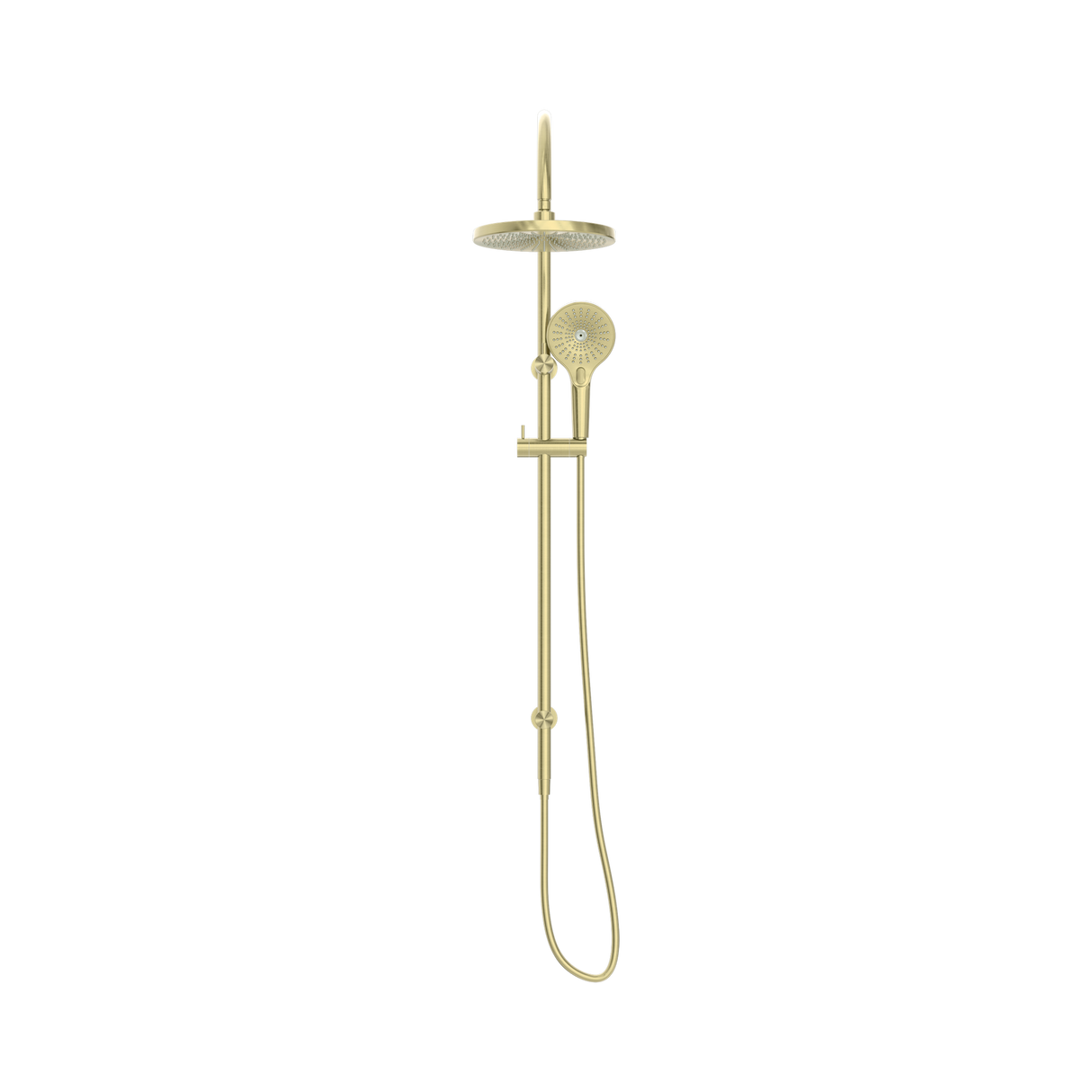 An image of Nero Tapware Opal Twin Shower Brushed Gold