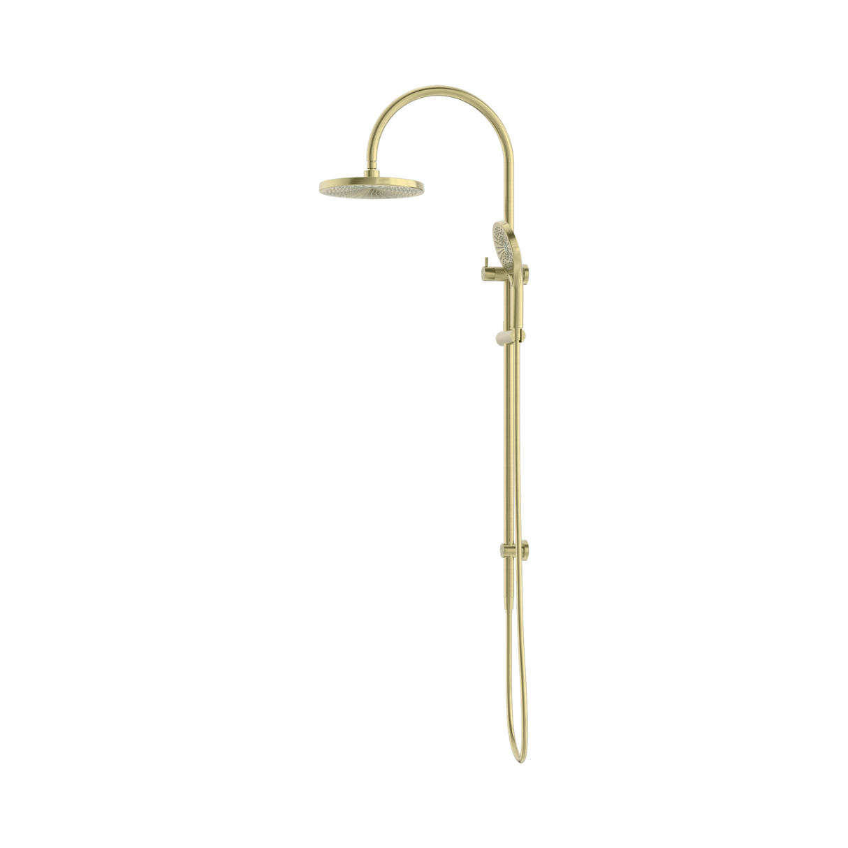 An image of Nero Tapware Opal Twin Shower Brushed Gold