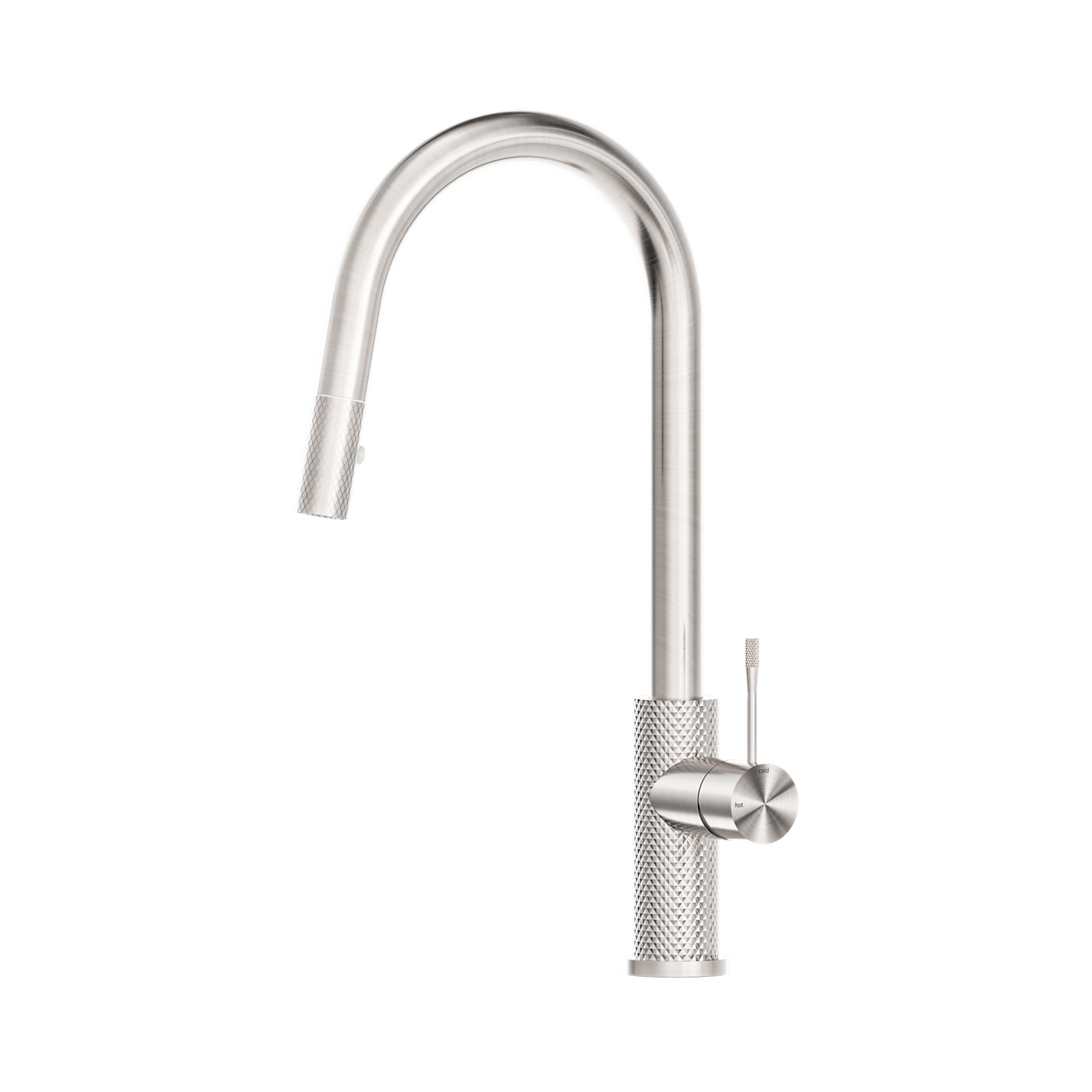 An image of Nero Tapware Opal Pull Out Sink Mixer With Vegie Spray Function Brushed Nickel