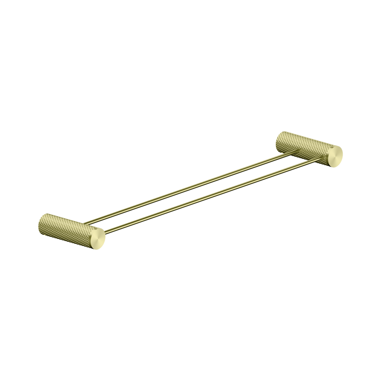 An image of Nero Tapware Opal Double Towel Rail 600mm Brushed Gold