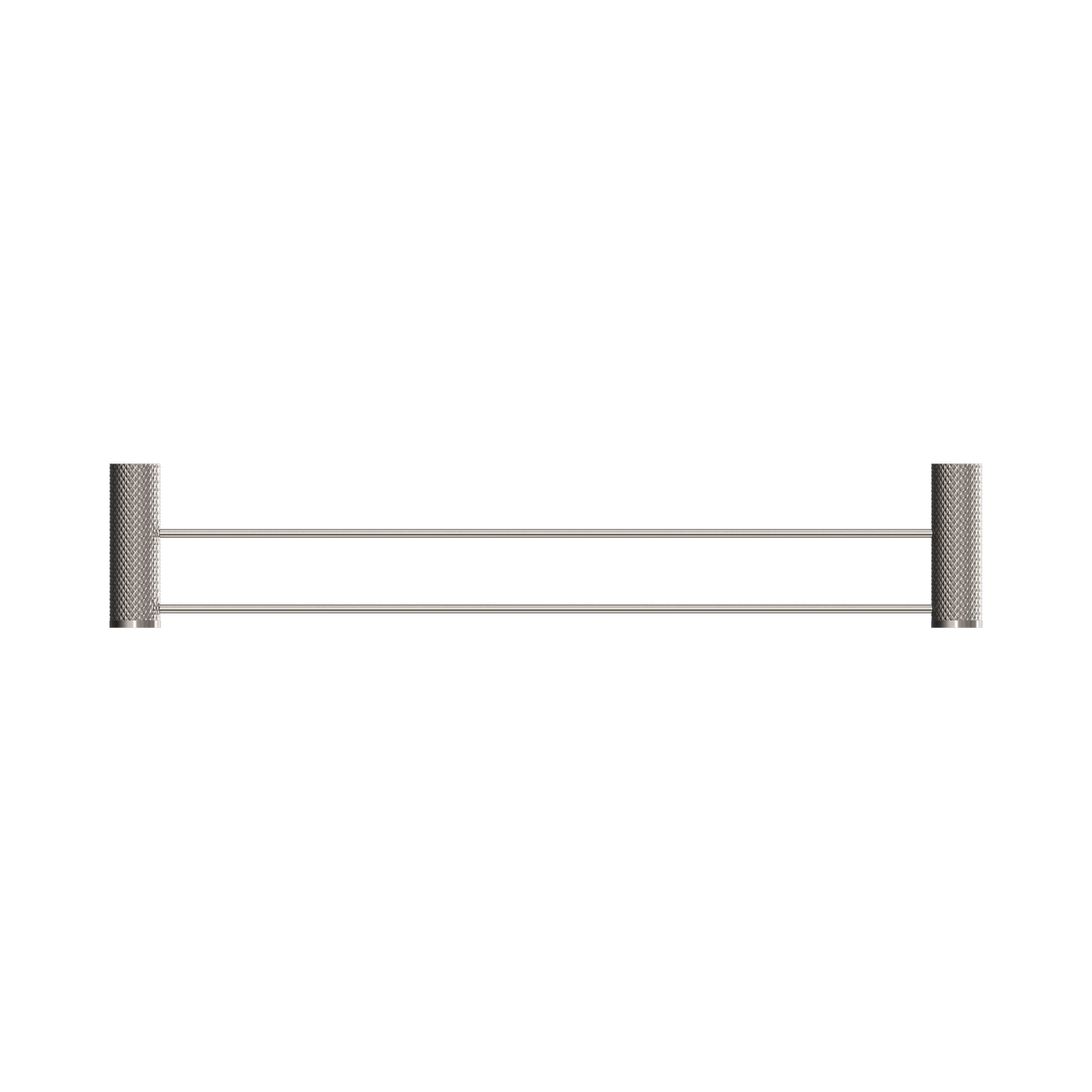 An image of Nero Tapware Opal Double Towel Rail 600mm Brushed Nickel