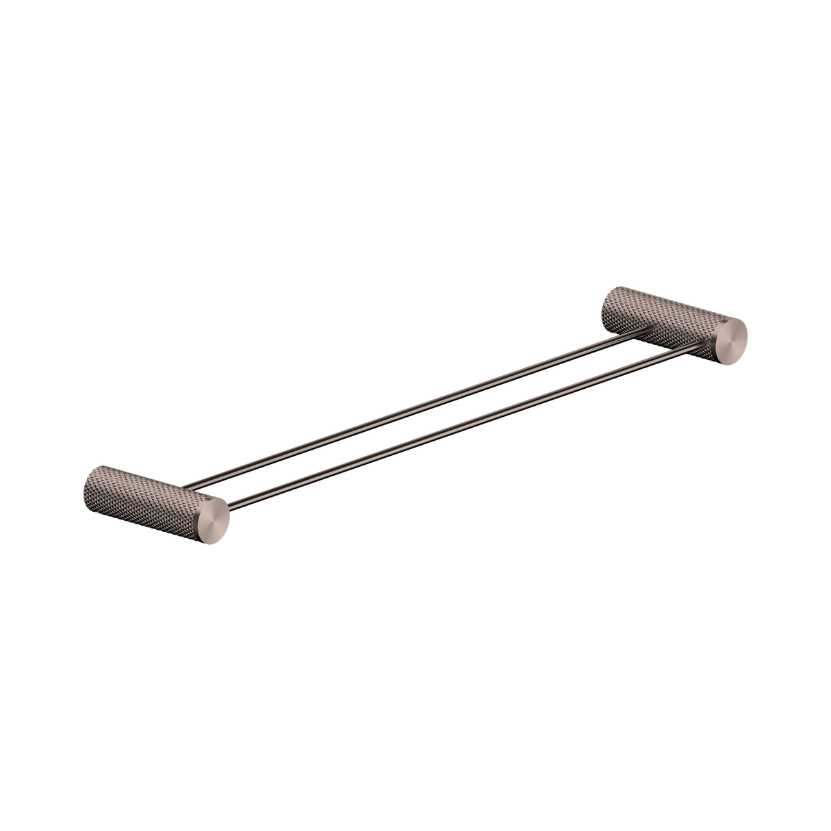 An image of Nero Tapware Opal Double Towel Rail 600mm Brushed Bronze