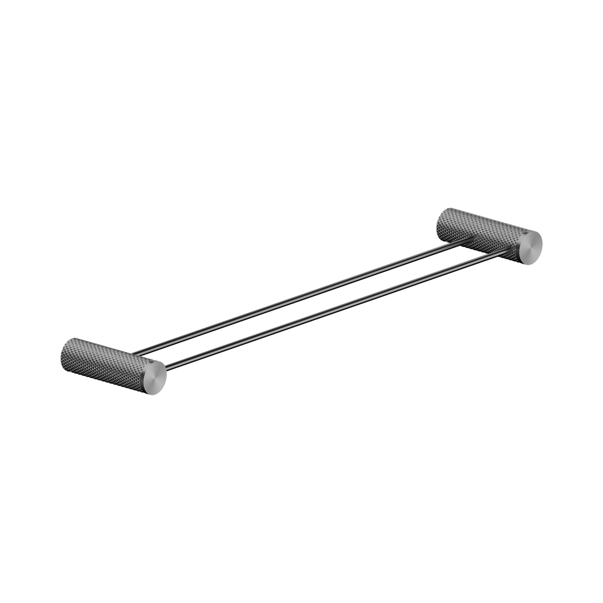 An image of Nero Tapware Opal Double Towel Rail 600mm Graphite