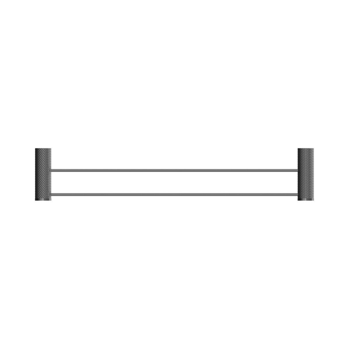An image of Nero Tapware Opal Double Towel Rail 600mm Graphite