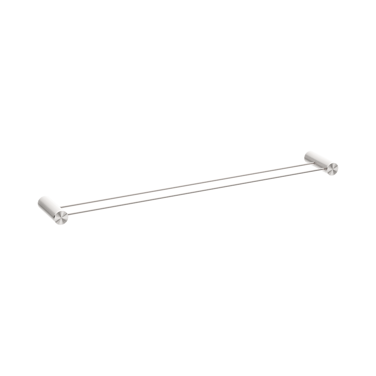An image of Nero Tapware Opal Double Towel Rail 800mm Brushed Nickel