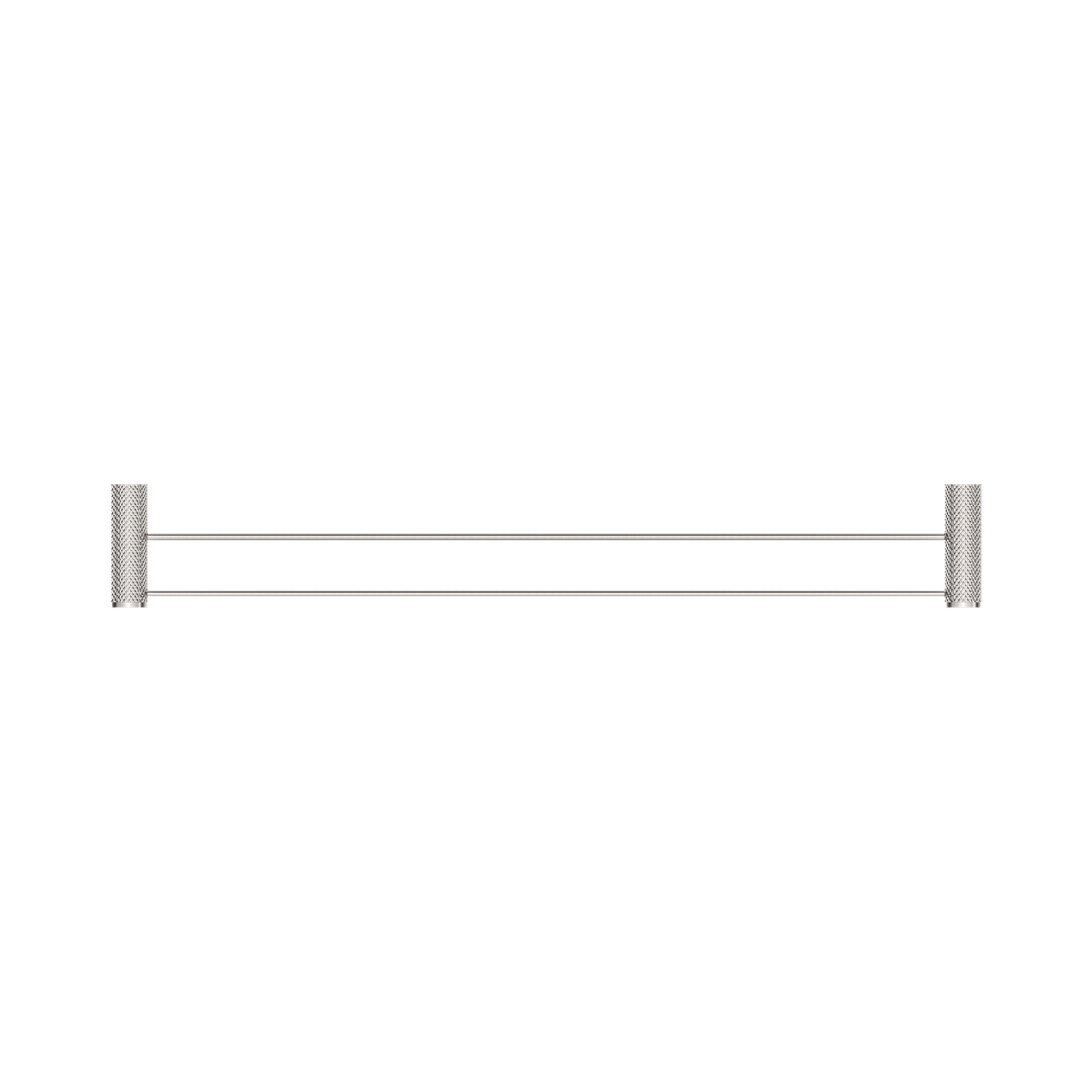 An image of Nero Tapware Opal Double Towel Rail 800mm Brushed Nickel