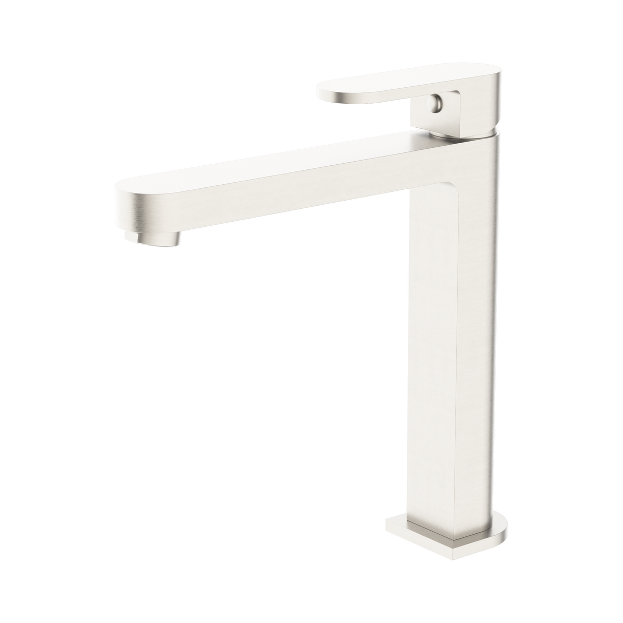 An image of Nero Tapware Ecco Tall Basin Mixer Brushed Nickel