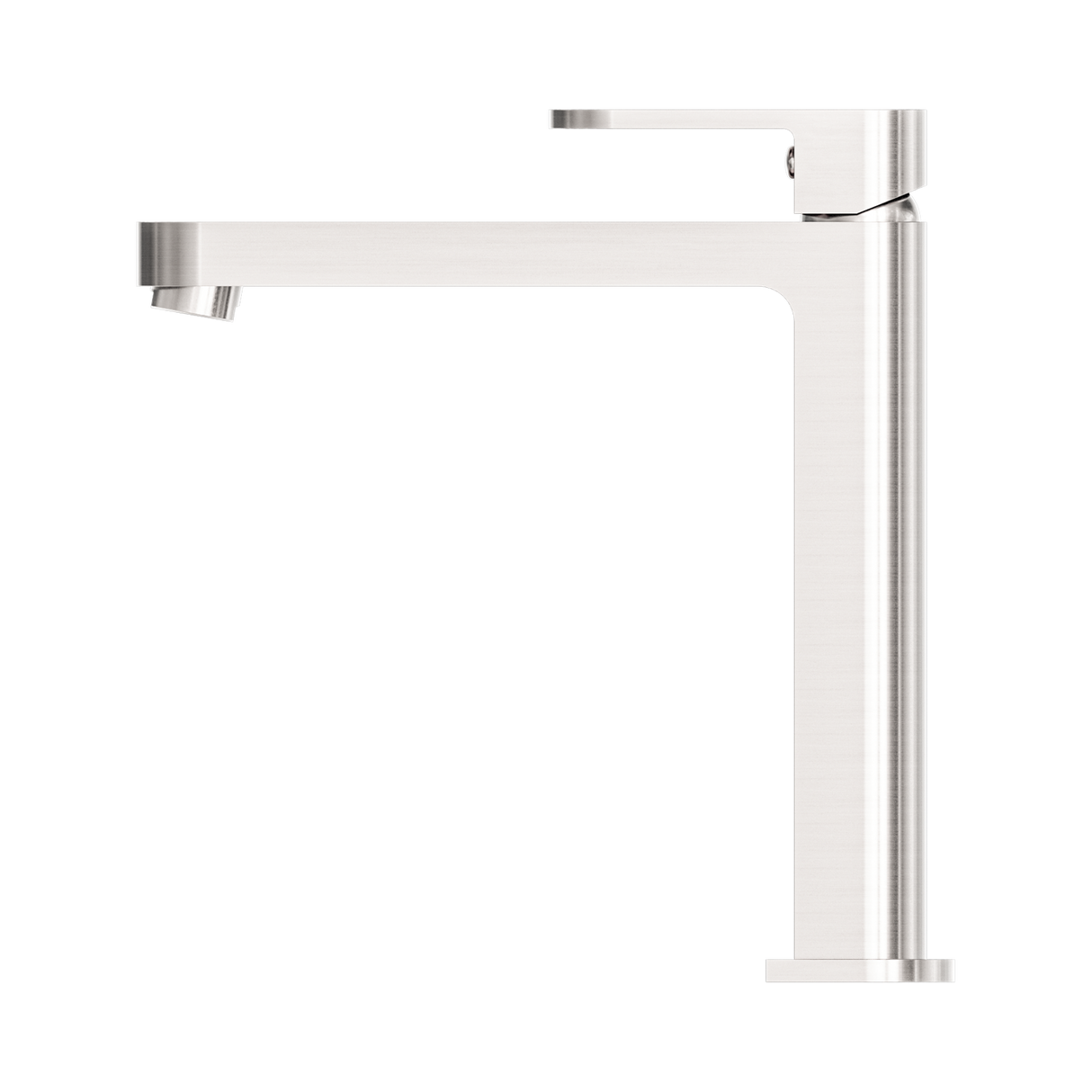 An image of Nero Tapware Ecco Tall Basin Mixer Brushed Nickel