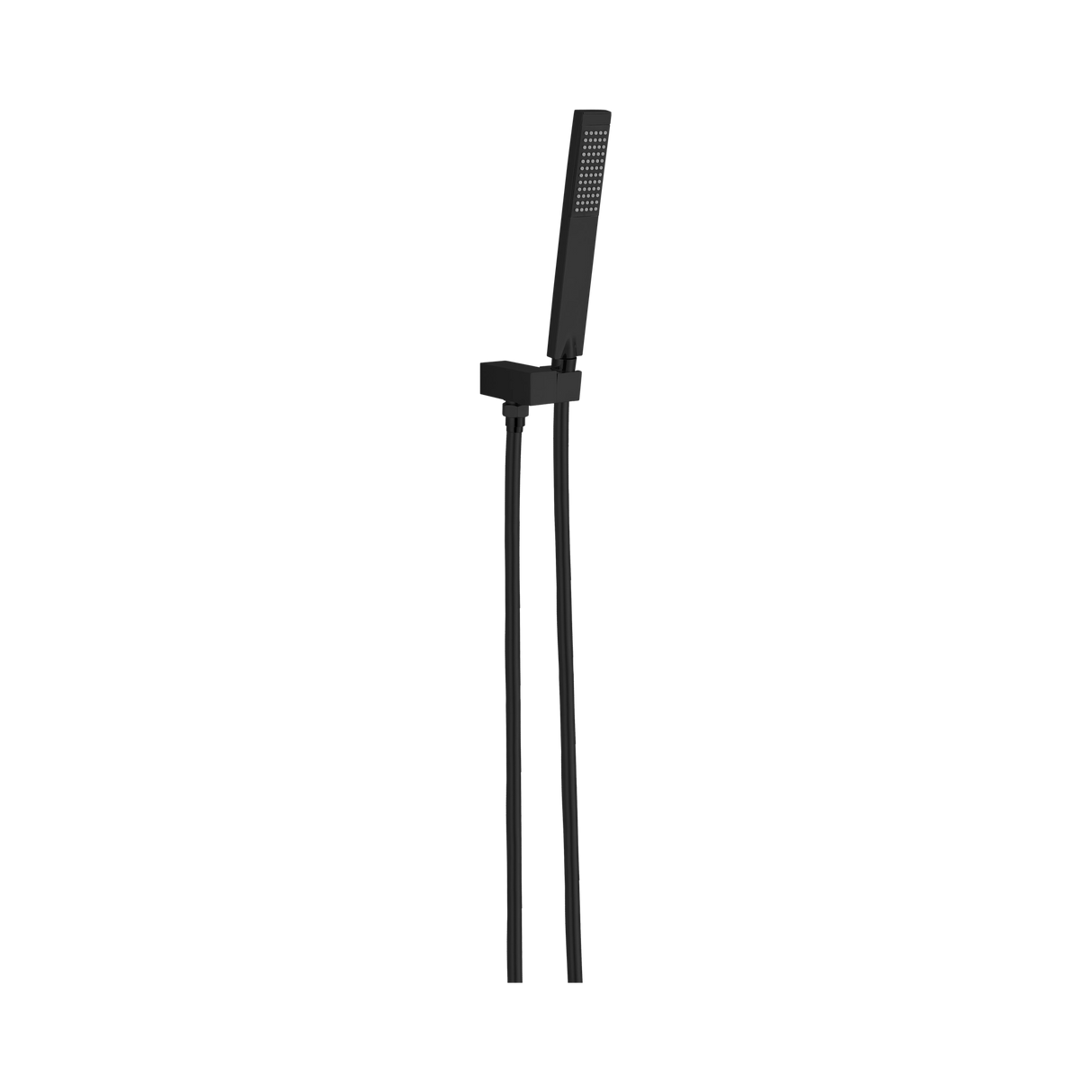 An image of Nero Tapware Square Shower On Bracket Matte Black