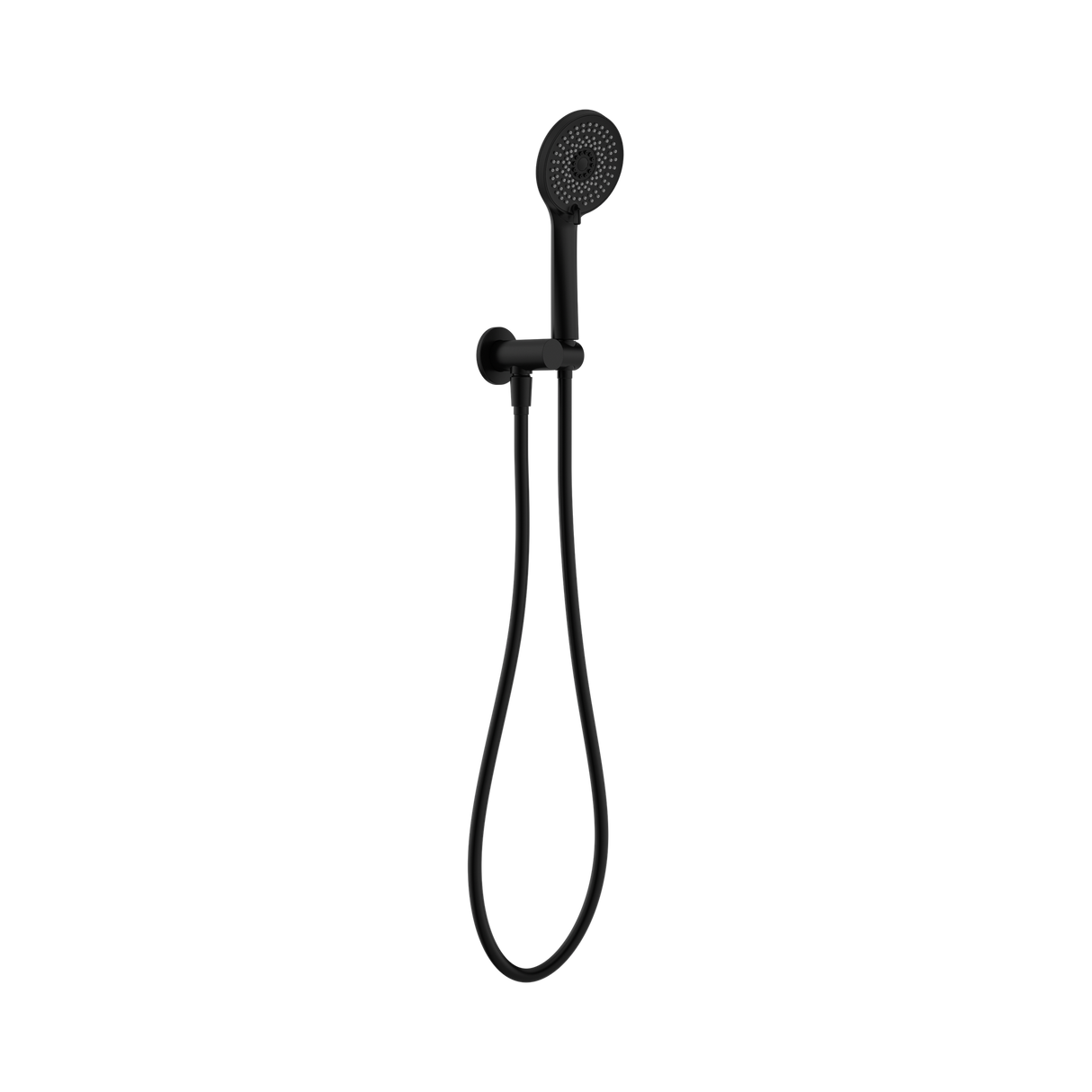 An image of Nero Tapware Project Round Shower On Bracket 4 Star Rating Matte Black