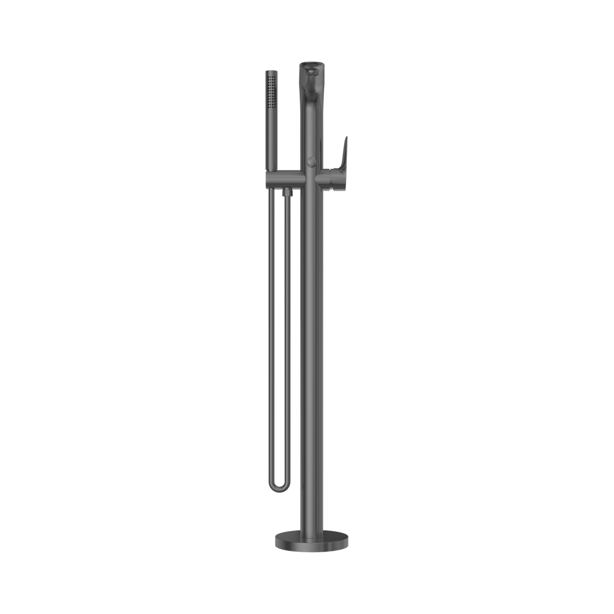 An image of Nero Tapware Bianca Freestanding Bath Mixer With Hand Shower Gun Metal