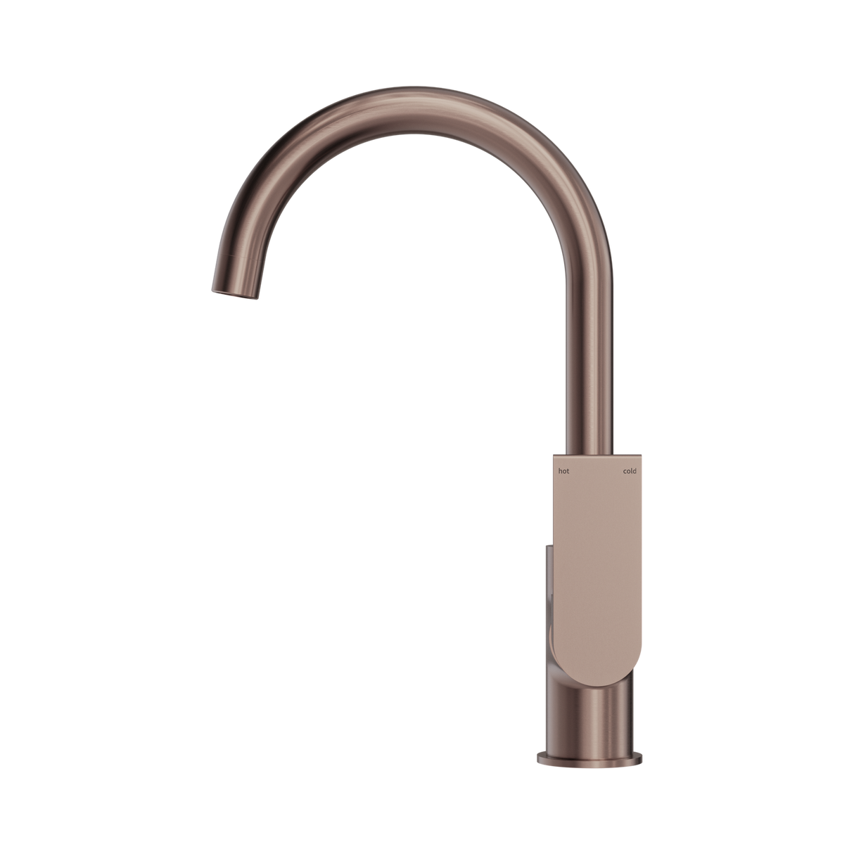An image of Nero Tapware Bianca Kitchen Mixer Gooseneck Spout Brushed Bronze