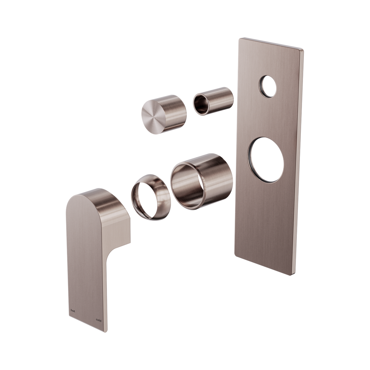 An image of Nero Tapware Bianca Shower Mixer With Diverter Trim Kits Only Brushed Bronze