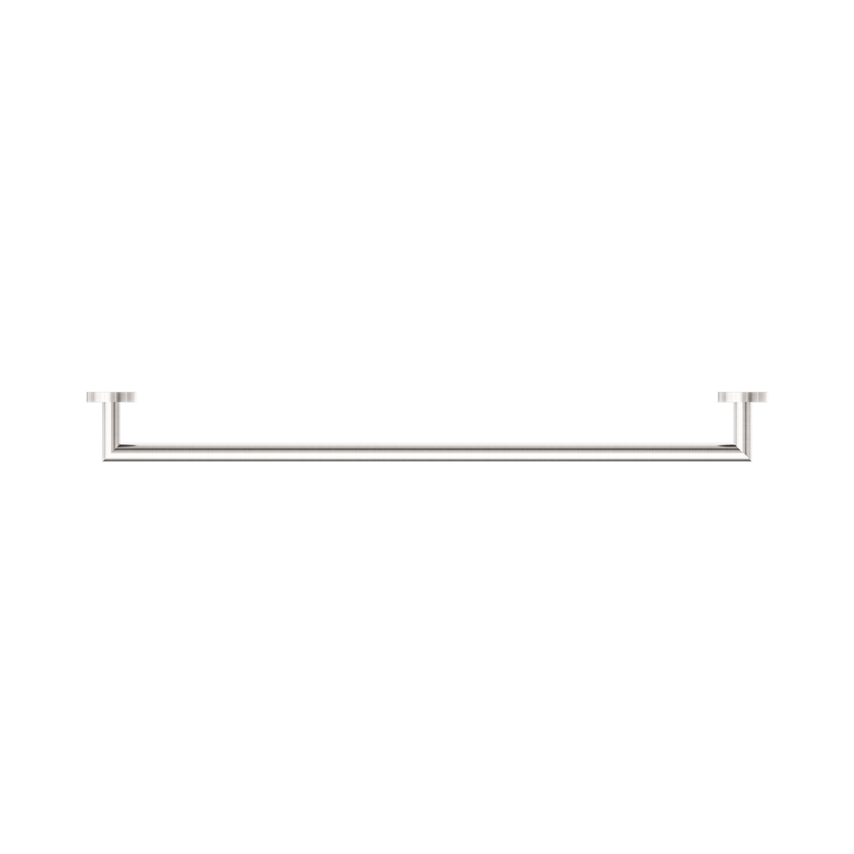 An image of Nero Tapware Dolce Single Towel Rail 700mm Brushed Nickel