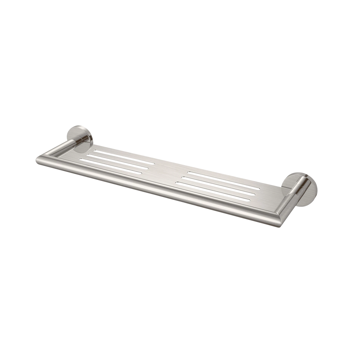 An image of Nero Tapware Dolce Metal Shower Shelf Brushed Nickel