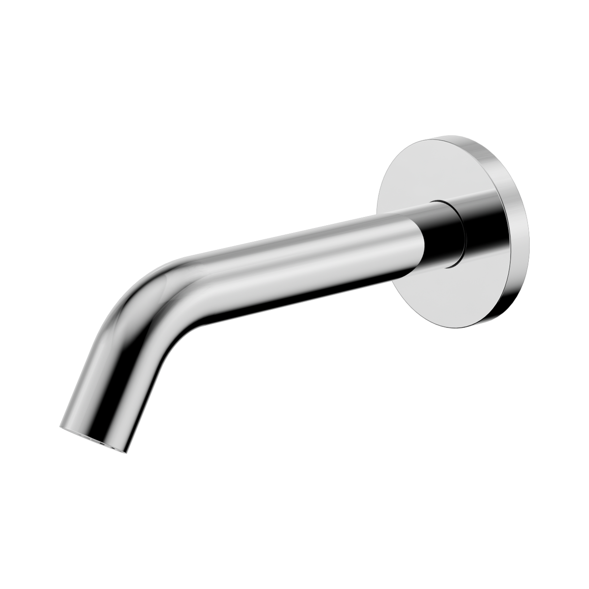 An image of Nero Tapware Mecca Wall-Mounted Sensor Tap with 80mm Wall Plate Chrome
