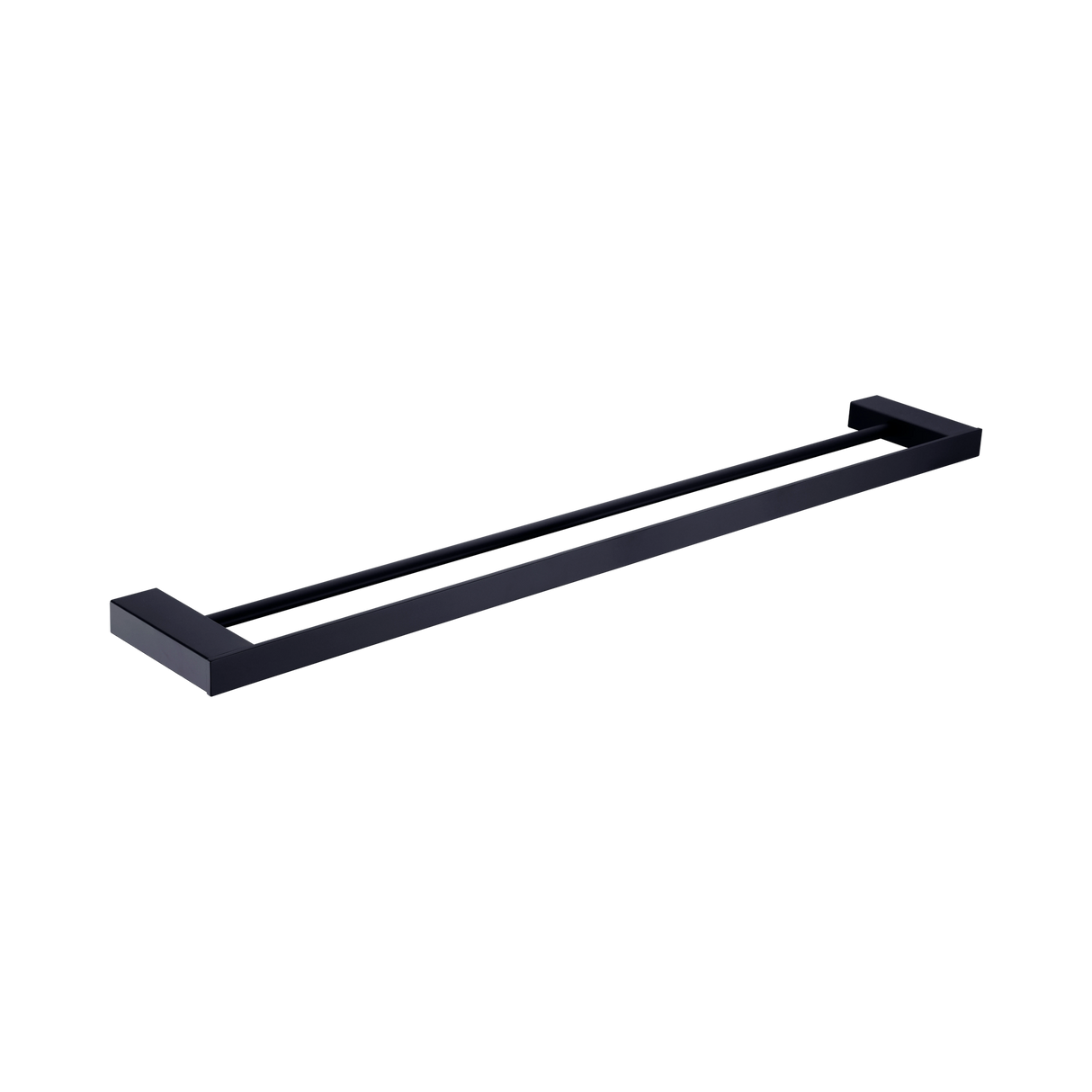 An image of Nero Tapware Celia Double Towel Rail 600mm Matte Black