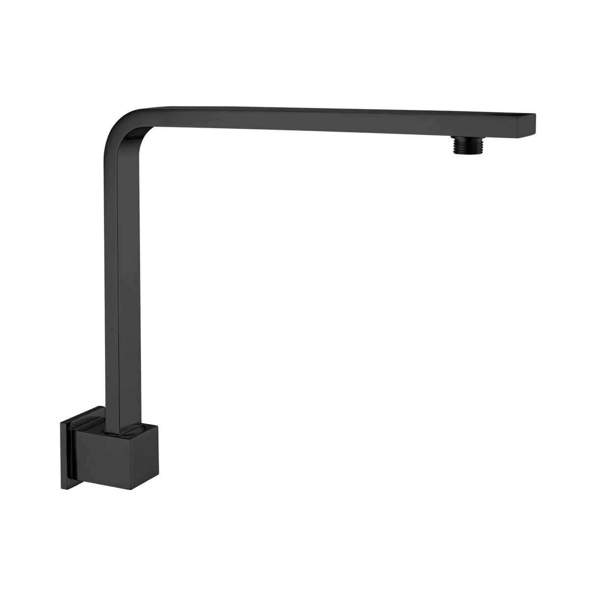 An image of Nero Tapware Square Swivel Shower Arm Matte Black
