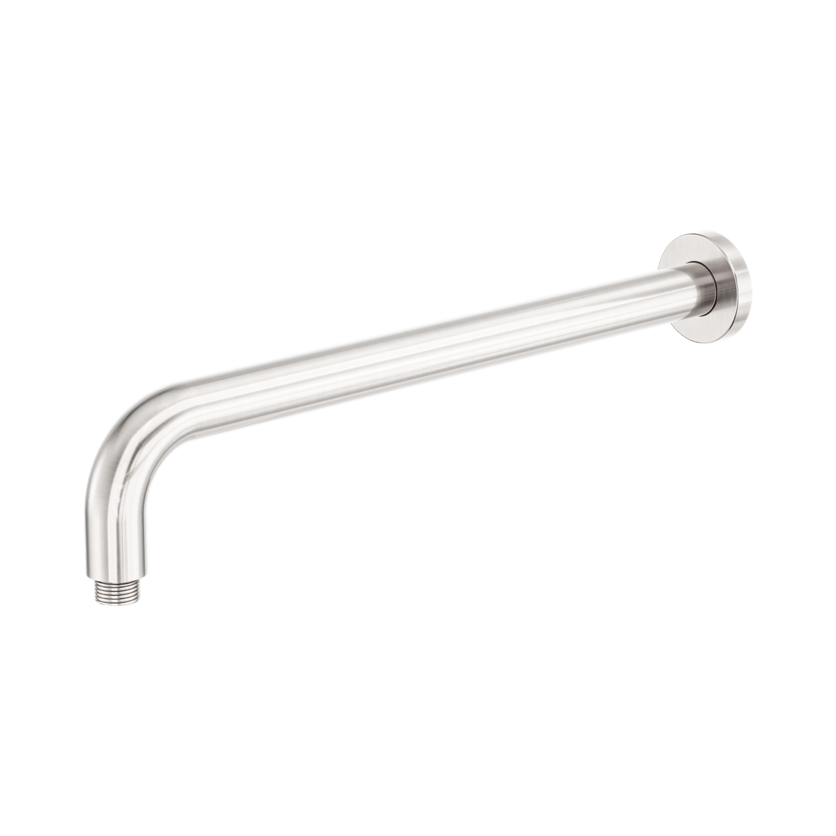 An image of Nero Tapware Zen SS316L Round Shower Arm 400mm Length Brushed Nickel