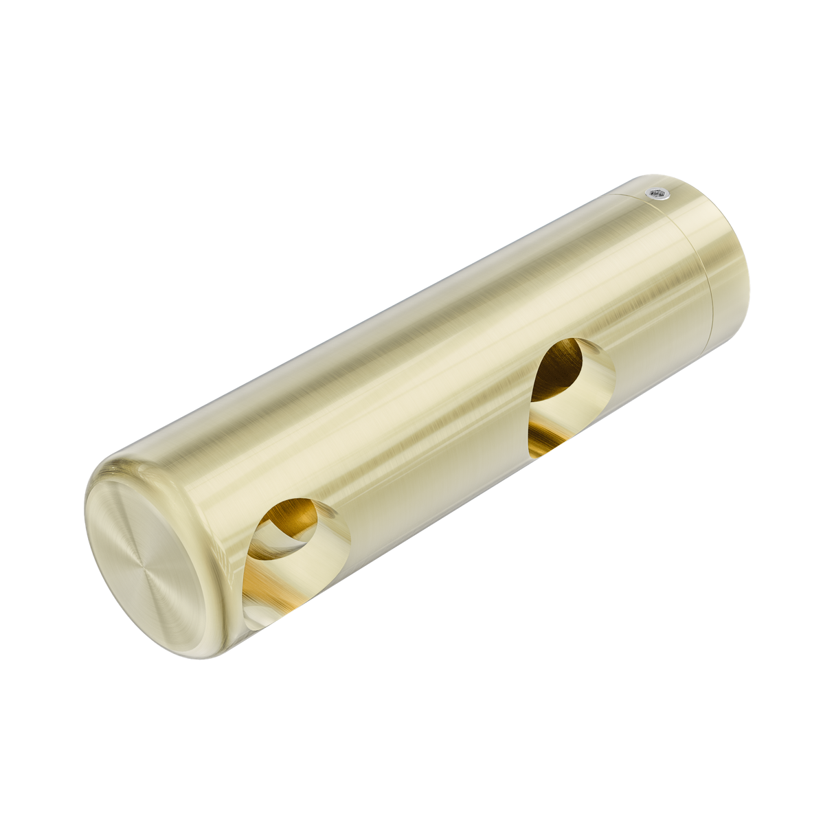 An image of Nero Tapware Mecca Care Make Your Own 25mm Grab Rail Double Towel Bracket Left Brushed Gold