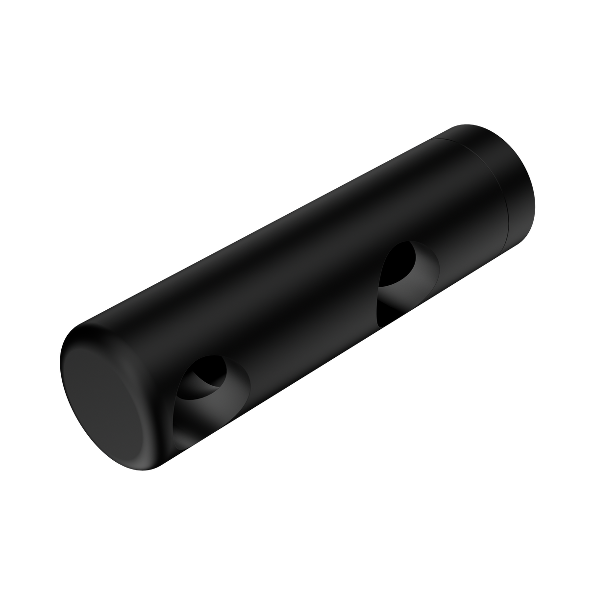 An image of Nero Tapware Mecca Care Make Your Own 25mm Grab Rail Double Towel Bracket Left Matte Black