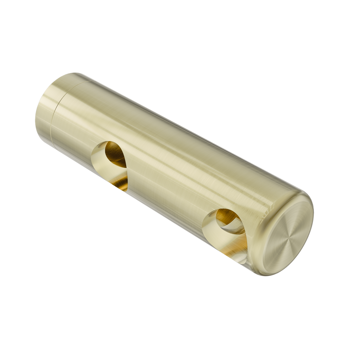 An image of Nero Tapware Mecca Care Make Your Own 25mm Grab Rail Double Towel Bracket Right Brushed Gold
