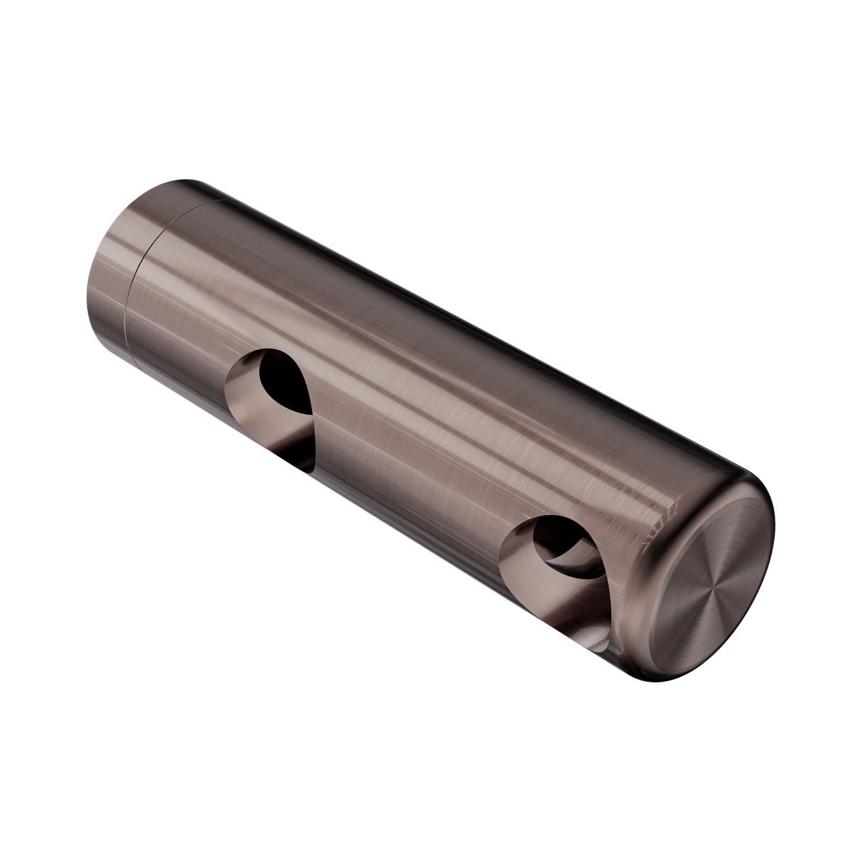 An image of Nero Tapware Mecca Care Make Your Own 25mm Grab Rail Double Towel Bracket Right Brushed Bronze