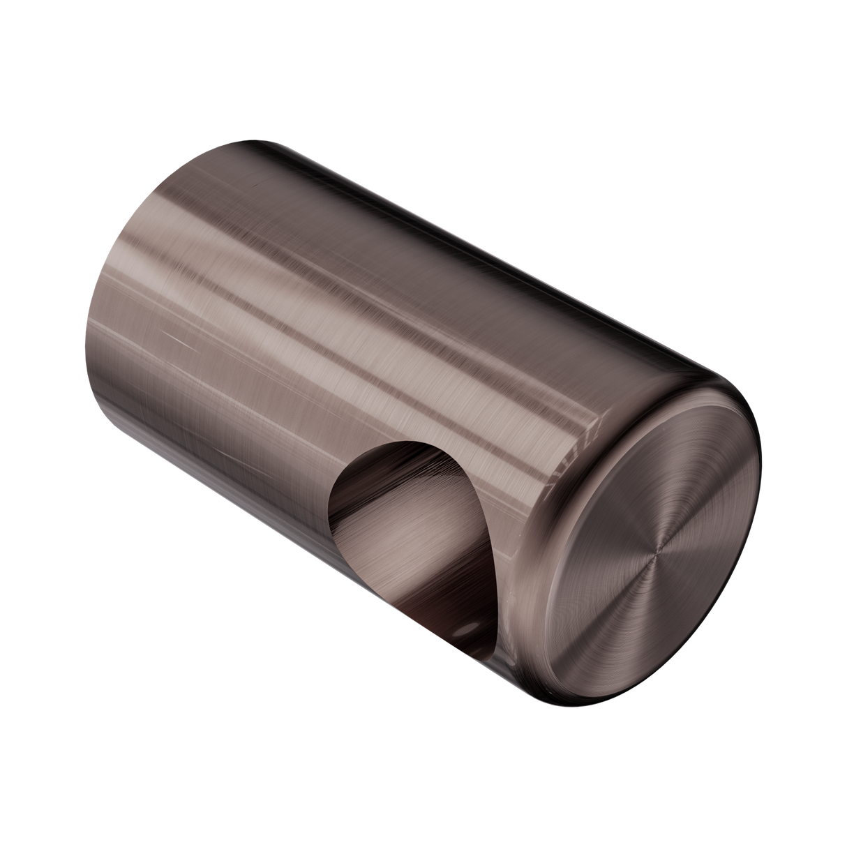 An image of Nero Tapware Mecca Care Make Your Own 32mm Grab Rail End BracketBrushed Bronze