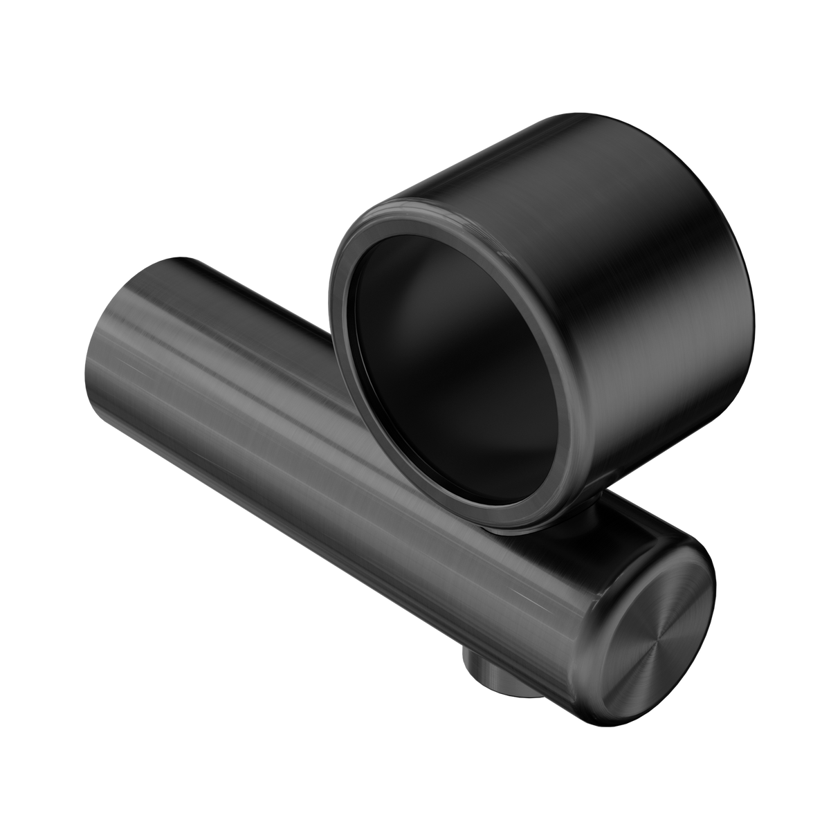 An image of Nero Tapware Mecca Care Make Your Own 32mm Hand Rail Undermount Mid Bracket Gun Metal