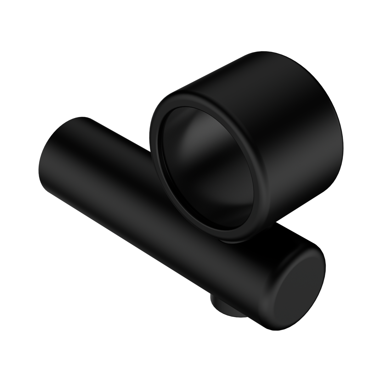 An image of Nero Tapware Mecca Care Make Your Own 32mm Hand Rail Undermount Mid Bracket Matte Black