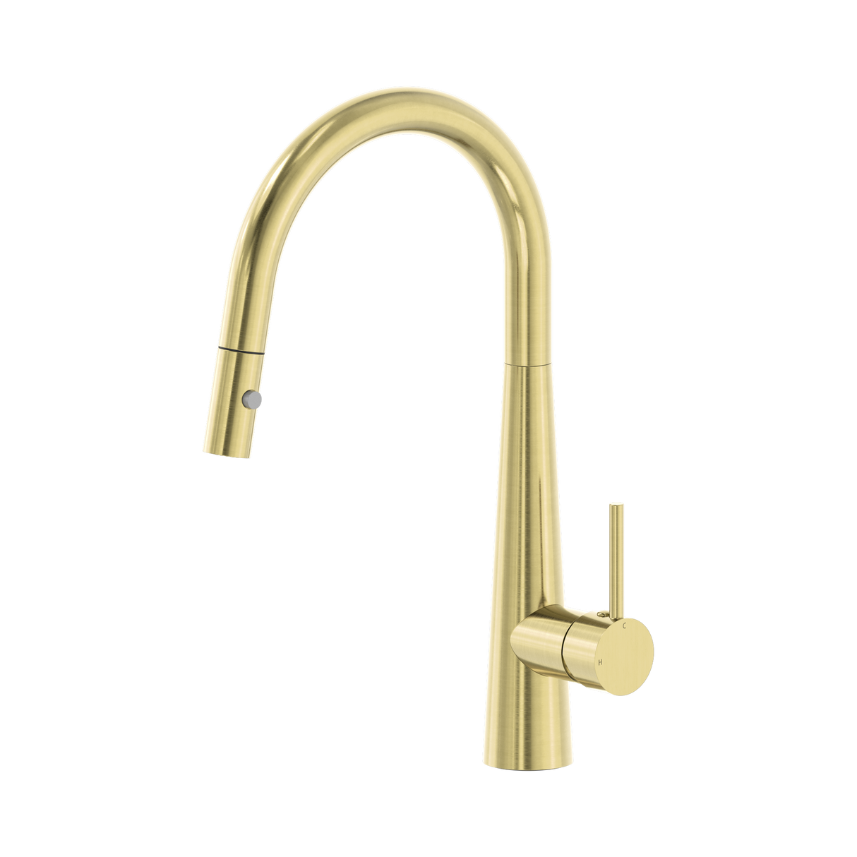 An image of Nero Tapware Dolce Pull Out Sink Mixer With Vegie Spray Function Brushed Gold