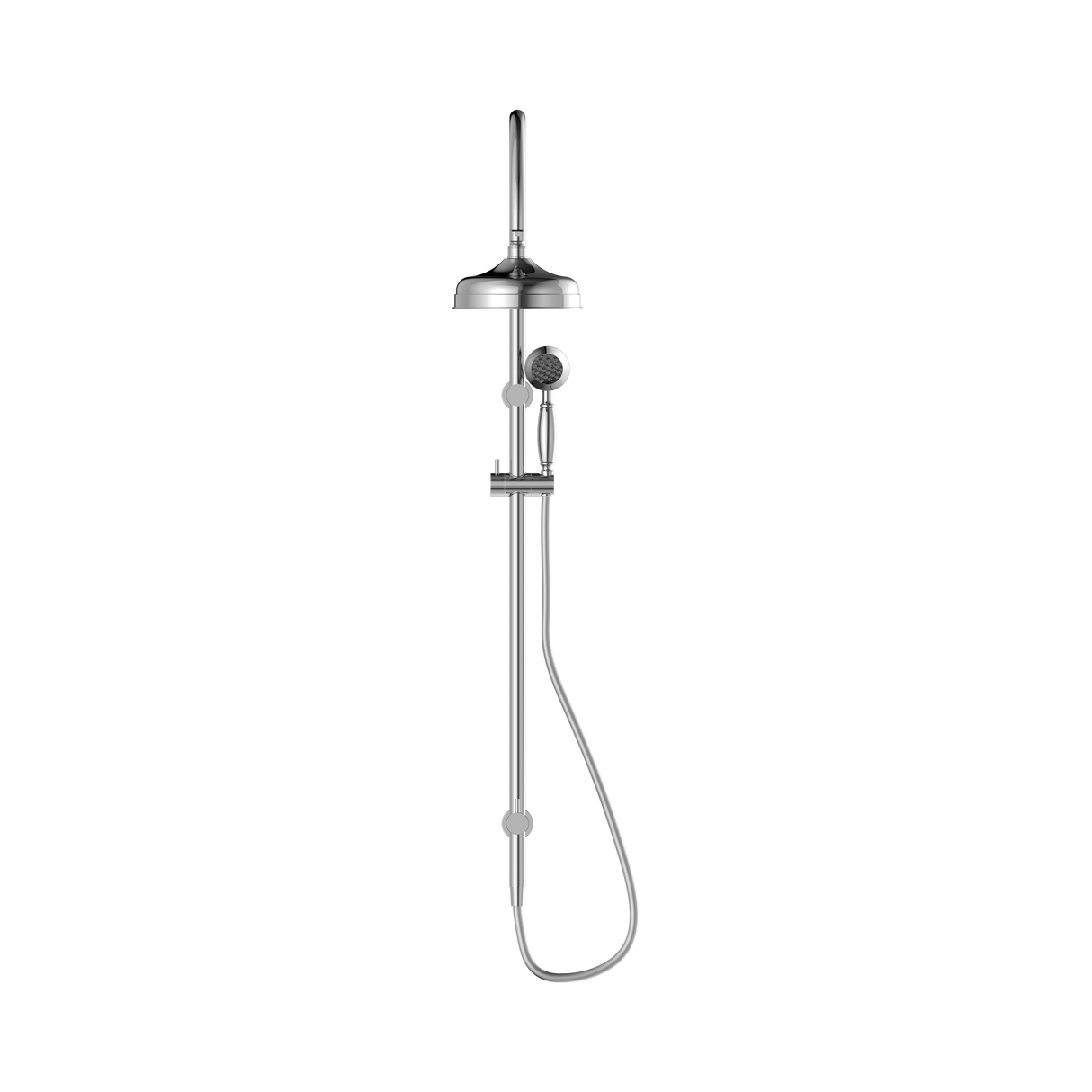 An image of Nero Tapware York Twin Shower With Metal Hand Shower Chrome