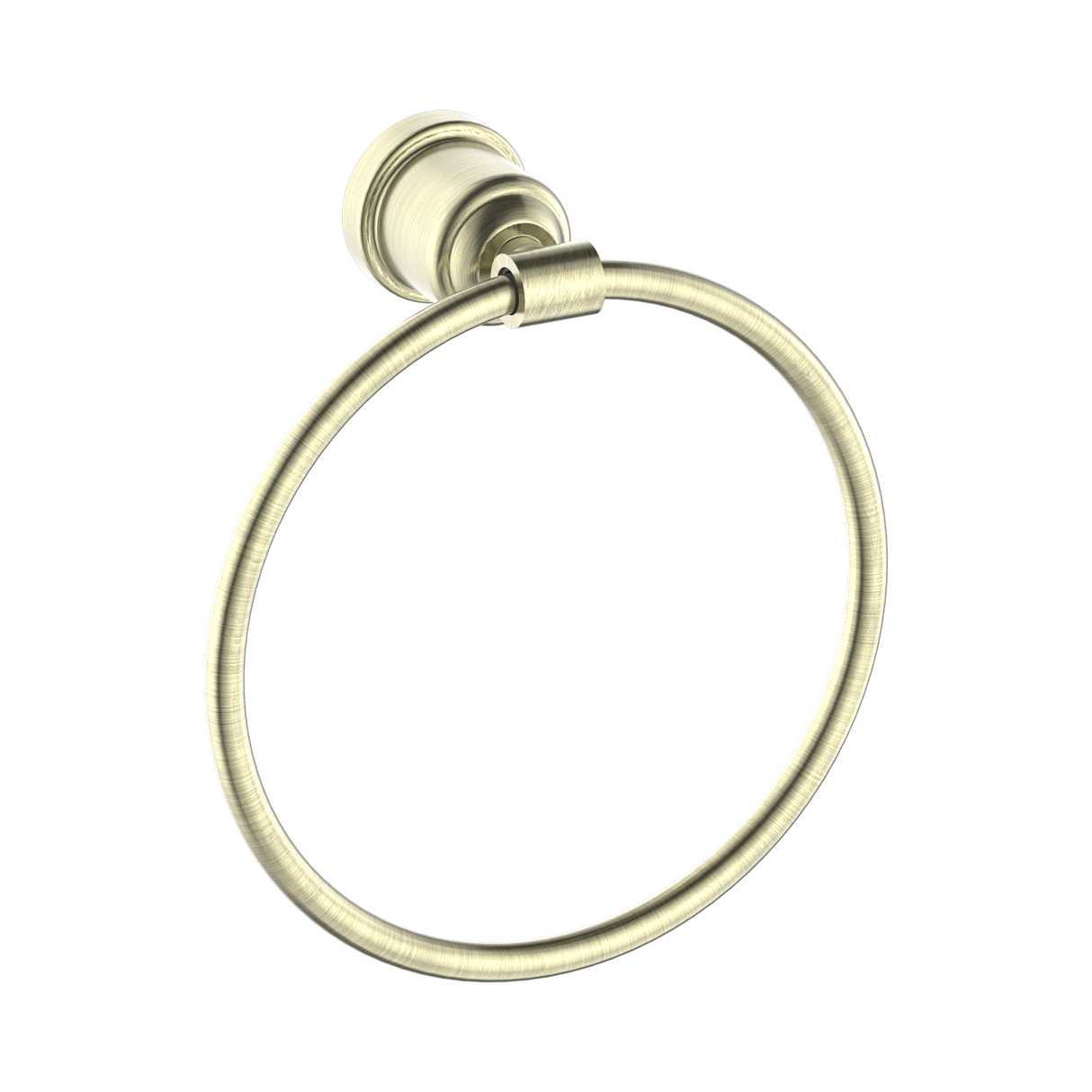 An image of Nero Tapware York Towel Ring Aged Brass