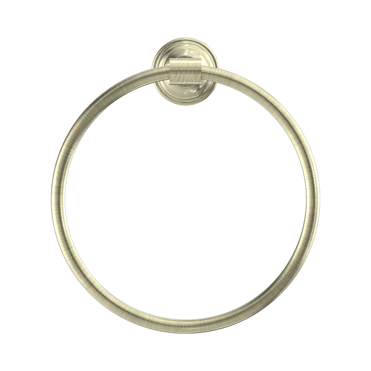 An image of Nero Tapware York Towel Ring Aged Brass
