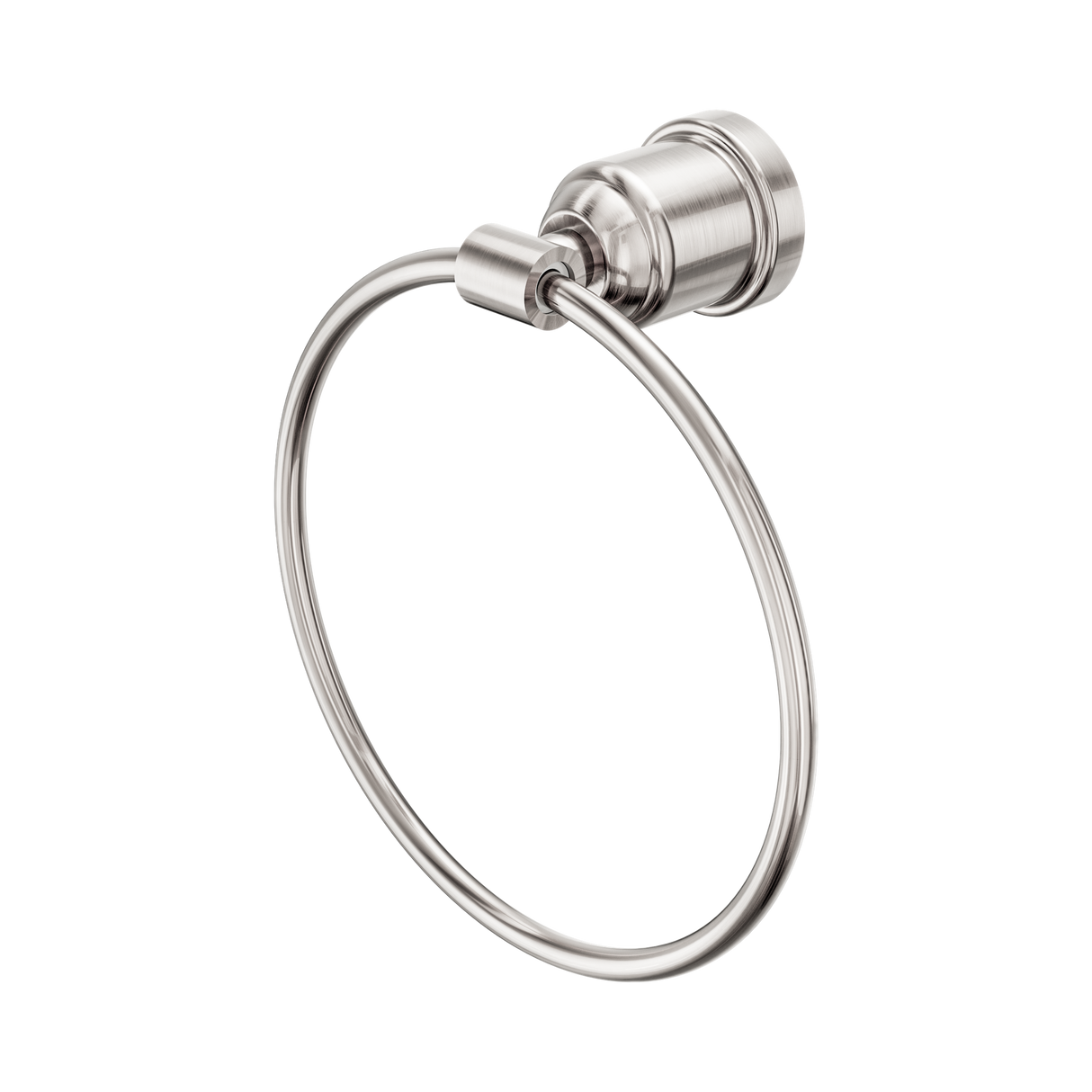An image of Nero Tapware York Towel Ring Brushed Nickel