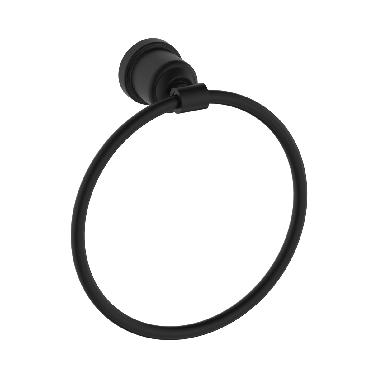 An image of Nero Tapware York Towel Ring Matte Black