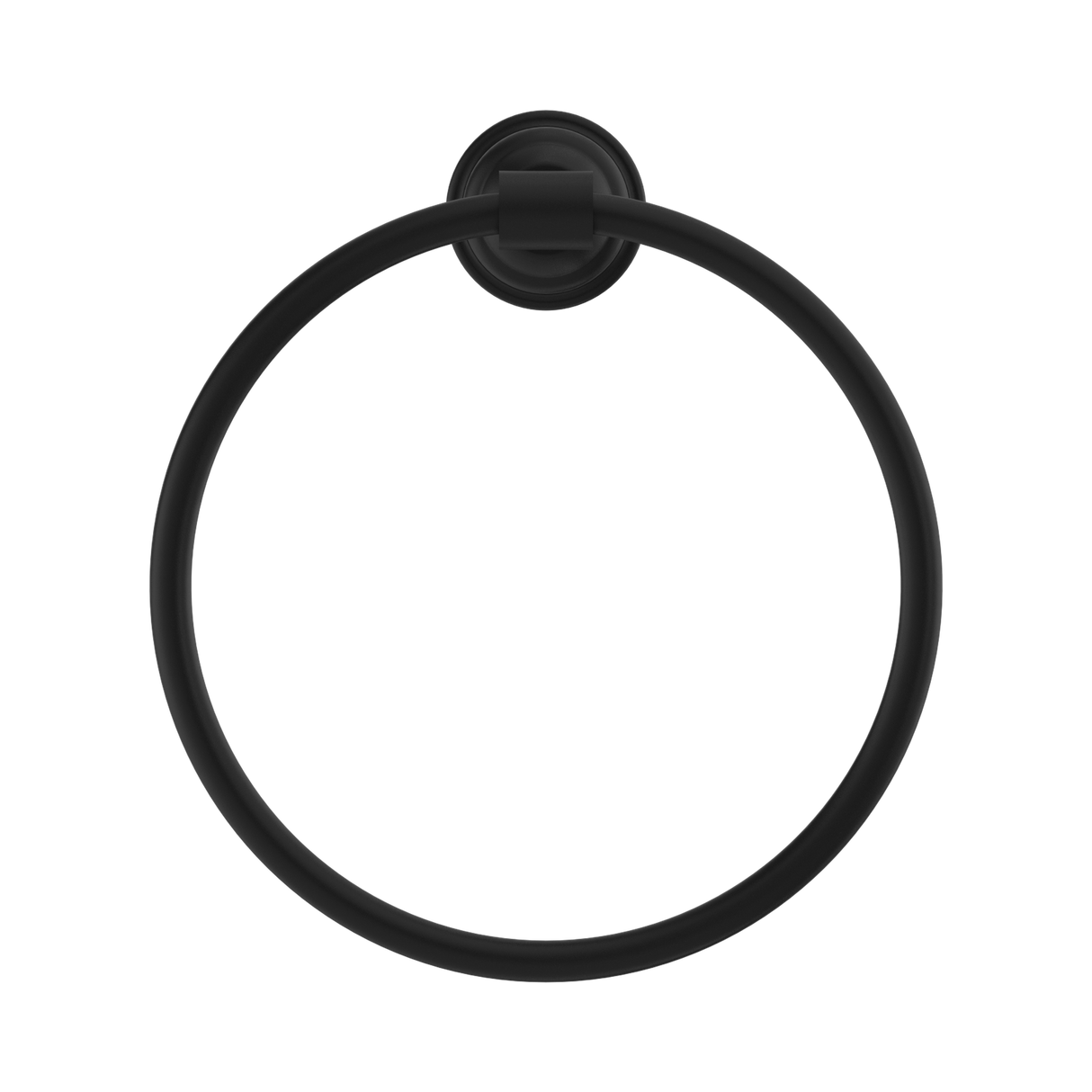 An image of Nero Tapware York Towel Ring Matte Black