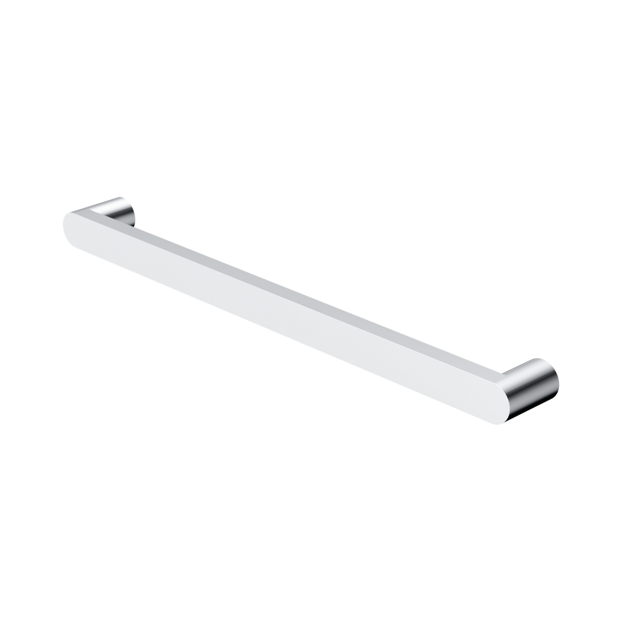 An image of Nero Tapware Bianca 240V Single Heated Towel Rail Chrome