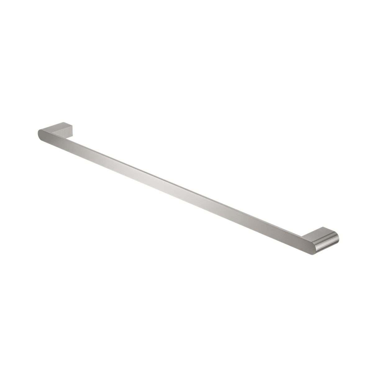 An image of Nero Tapware Bianca Single Towel Rail 800mm Brushed Nickel