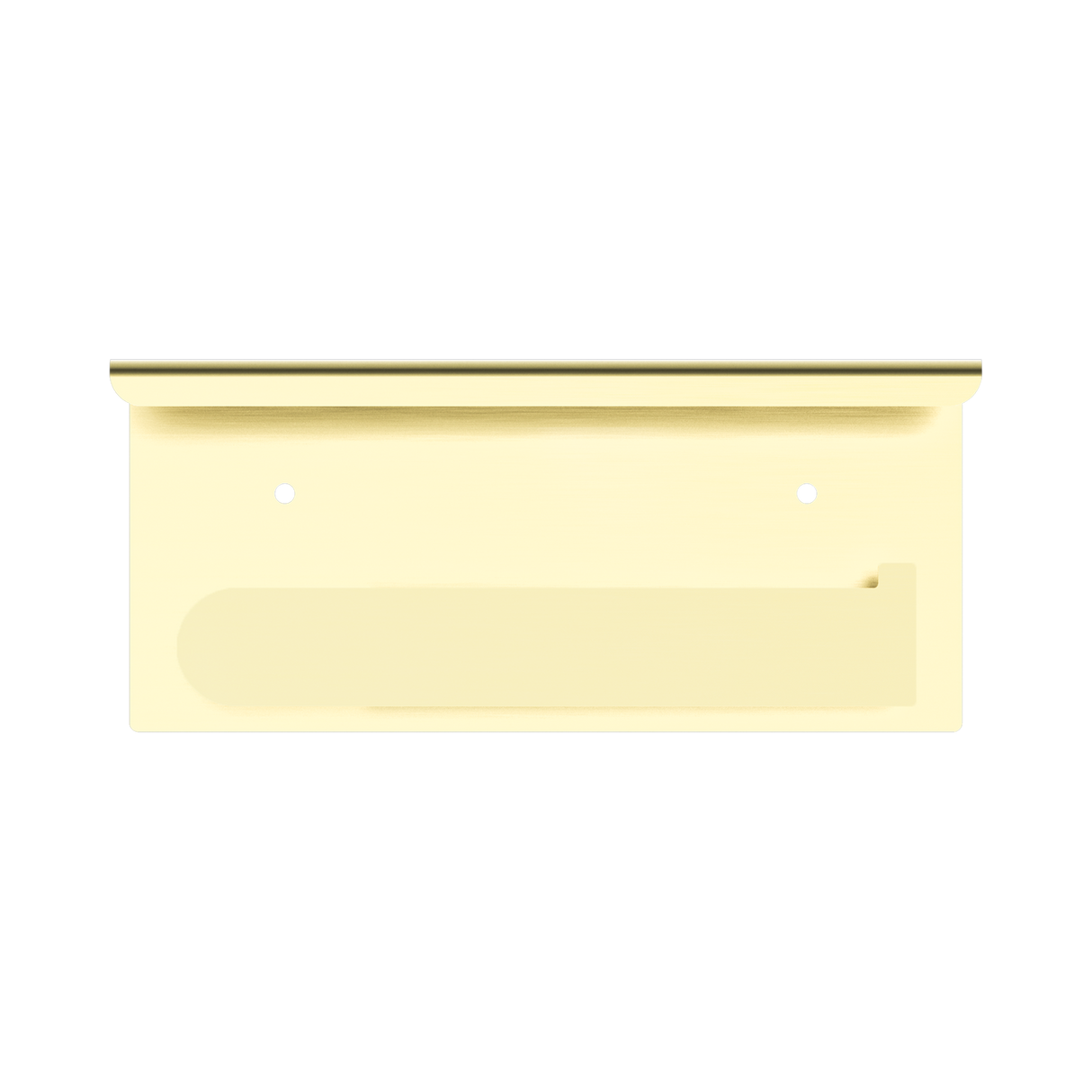 An image of Nero Tapware Bianca Toilet Roll Holder With Phone Holder Brushed Gold