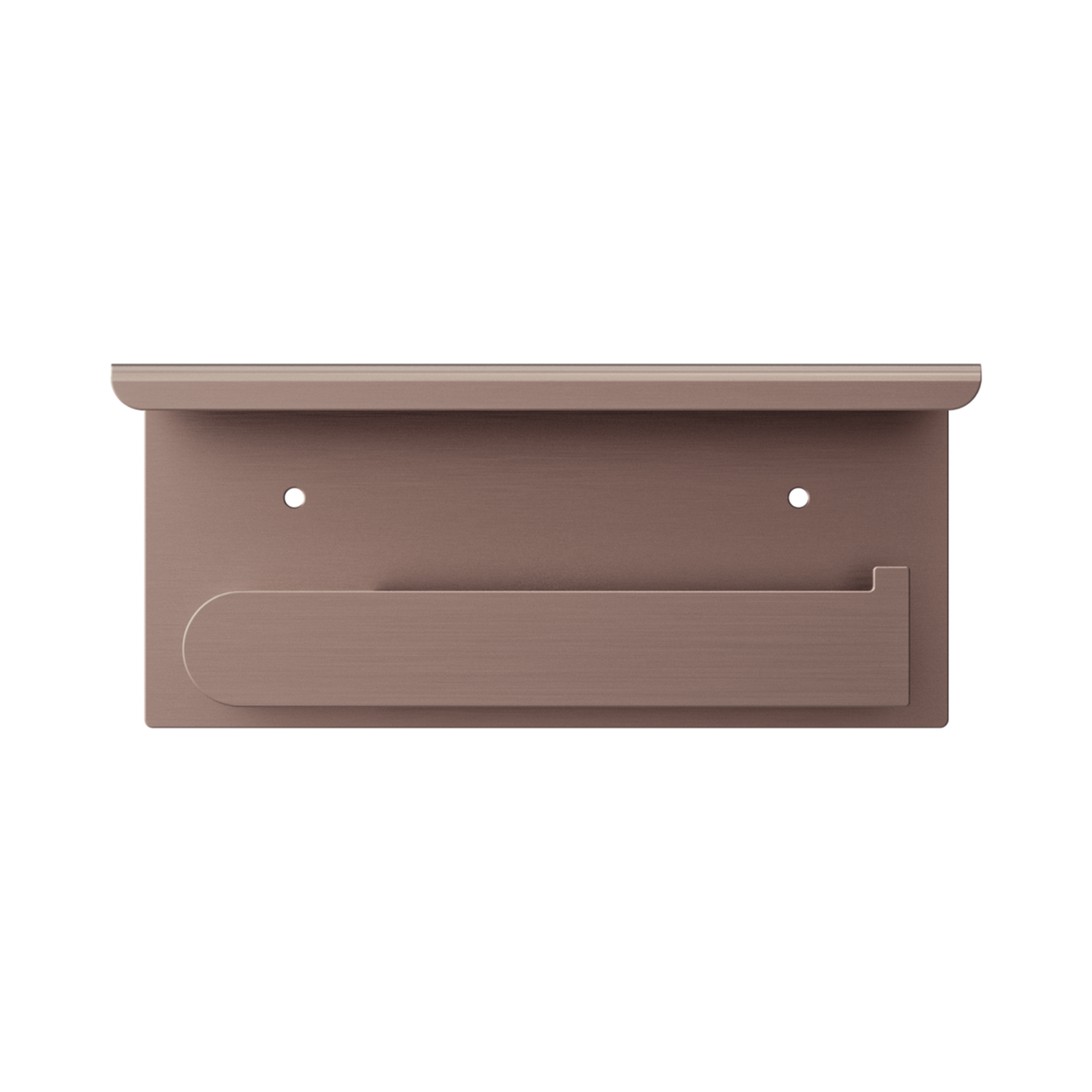 An image of Nero Tapware Bianca Toilet Roll Holder With Phone Holder Brushed Bronze