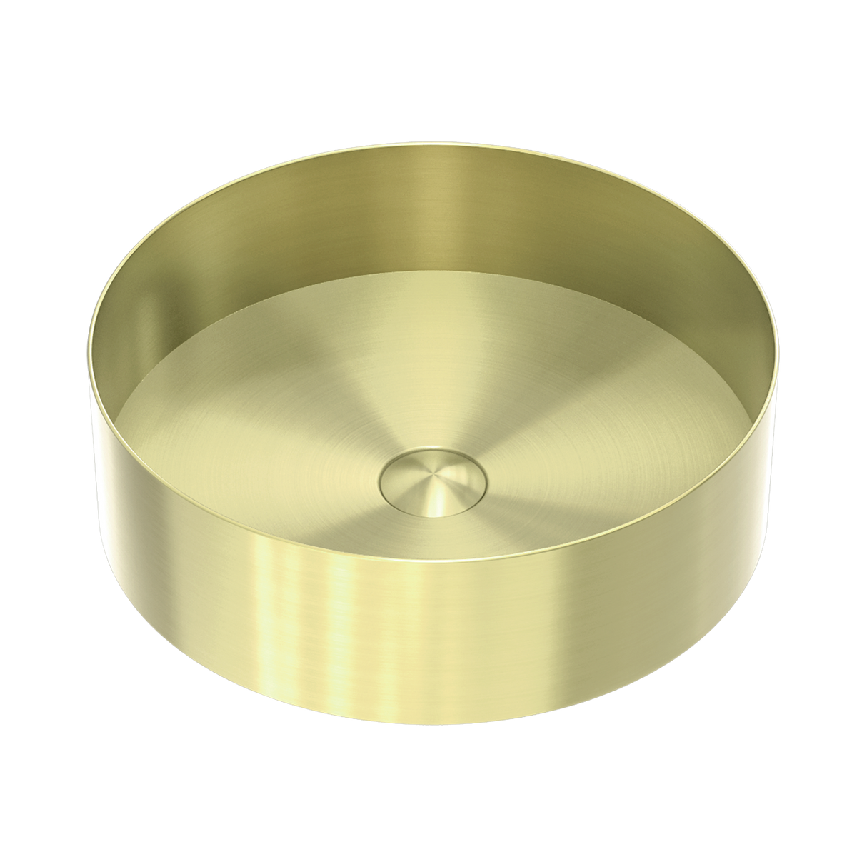 An image of Nero Tapware Opal Round 400mm Stainless Steel Basin Brushed Gold